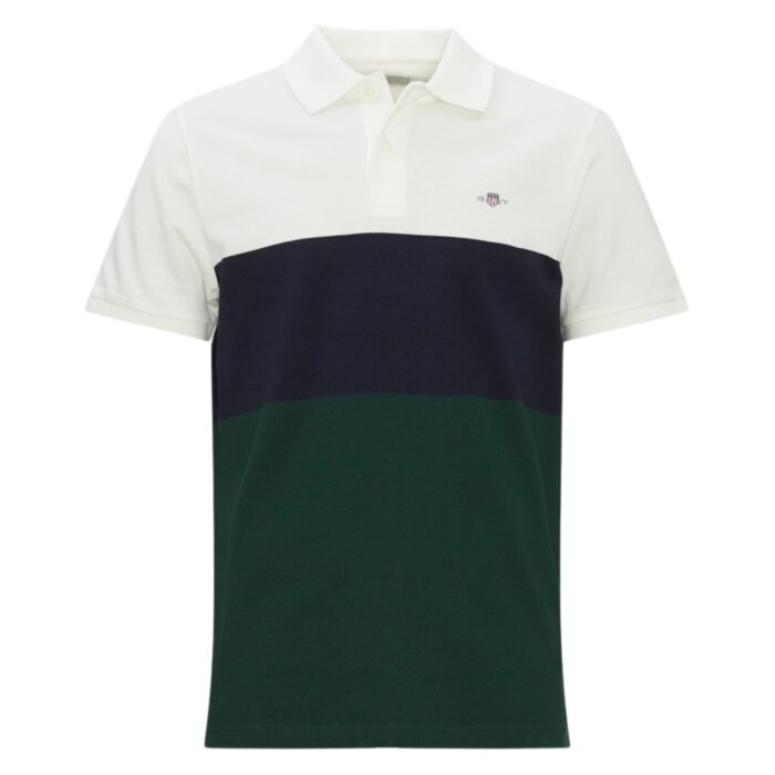 Gant - Gant - Block stripe | Polo T-shirt Off White