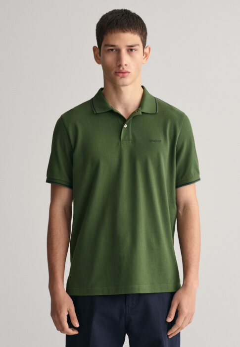 Gant - Gant - Tipping pique | Polo T-shirt Grøn