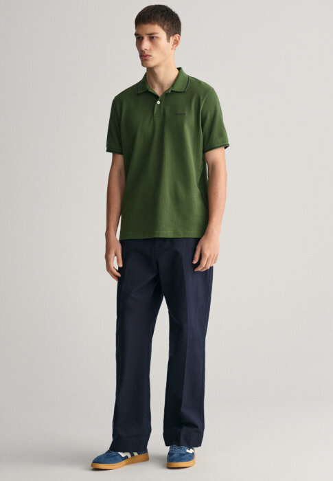 Gant - Gant - Tipping pique | Polo T-shirt Grøn