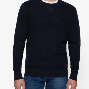 Signal - Signal - Colton structure sweater | Strik Marineblå