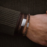 STEEL & BARNETT - Steel & Barnett - Natural Ned | Armbånd Matt Bronzite