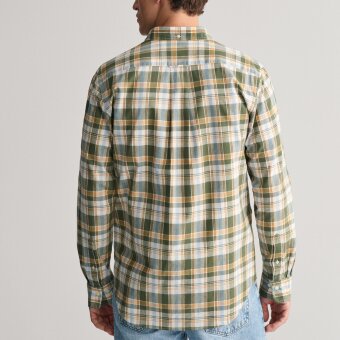 Gant - Gant - Cotton linen check shirt | Skjorte Grøn