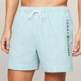 Tommy Hilfiger  - Tommy Hilfiger - Drawstring stripe swim shorts | Badeshorts Grøn Strib