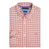 Tommy Hilfiger  - Tommy Hilfiger - Gingham linen shirt | Hørskjorte Pudder