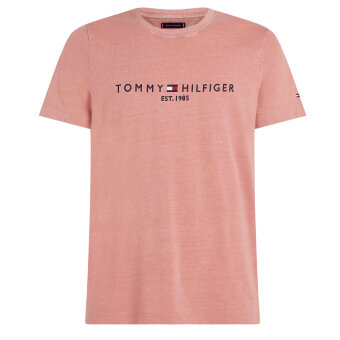 Tommy Hilfiger  - Tommy Hilfiger - TH garment dyed Tommy logo tee | T-shirt Pudder 