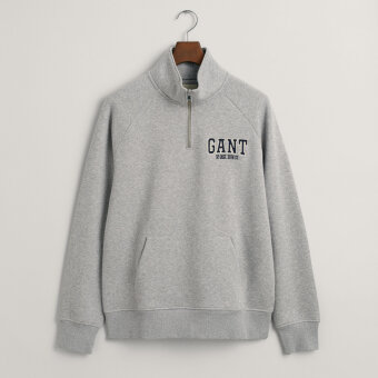 Gant - Gant - Arch half-zip | Sweatshirt Grey Melange