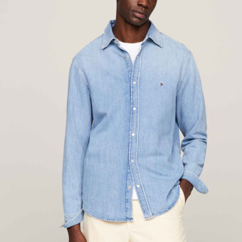 Tommy Hilfiger  - Tommy Hilfiger - TH denim overshirt | Skjorte Blå