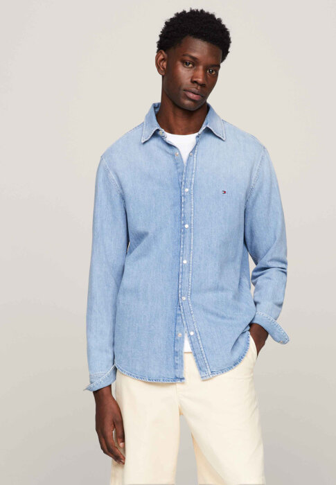 Tommy Hilfiger  - Tommy Hilfiger - TH denim overshirt | Skjorte Blå