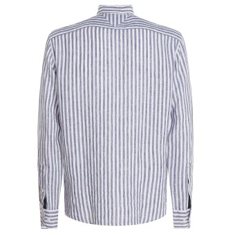 Tommy Hilfiger  - Tommy Hilfiger - Linen Stripe | Skjorte Marineblå