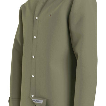 Tommy Hilfiger  - Tommy Hilfiger - Pigment Dyed Linen Shirt | Skjorte Faded Olive