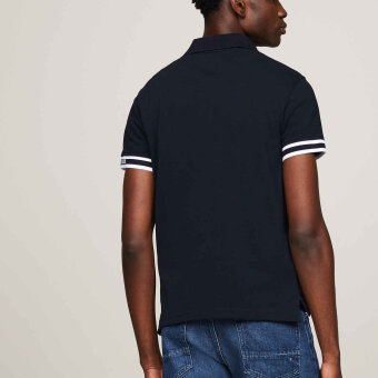 Tommy Hilfiger  - Tommy Hilfiger - TH monotype cuff | Polo T-shirt Marineblå