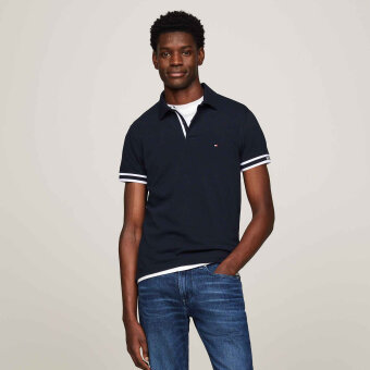 Tommy Hilfiger  - Tommy Hilfiger - TH monotype cuff | Polo T-shirt Marineblå