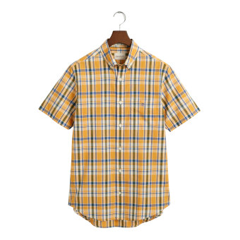 Gant - Gant - Cotton/linen check shirt | K/Æ Skjorte faded Orange