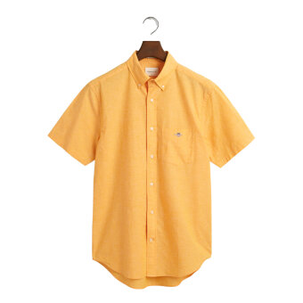 Gant - Gant - Cotton/linen shirt | K/Æ Skjorte Gul