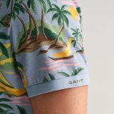 Gant - Gant - Hawaii print polo | Polo T-shirt Lyseblå