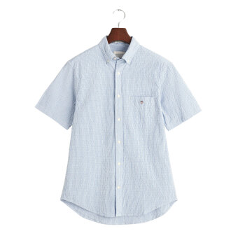 Gant - Gant - Shirt short sleeve | K/Æ Skjorte Rich Blue