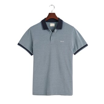 Gant - Gant - Oxford pique shirt ss | Polo T-shirt Blå