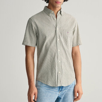Gant - Gant - Seersucker stripe shirt | K/Æ Skjorte Grøn