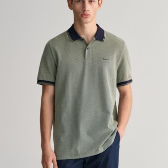 Gant - Gant - Oxford pique shirt ss | Polo T-shirt Grøn