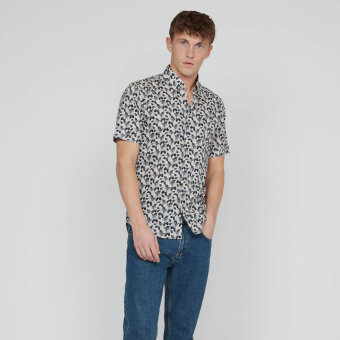 Matinique - Matinique - Trostol shirt print  | K/Æ Skjorte Mørkeblå