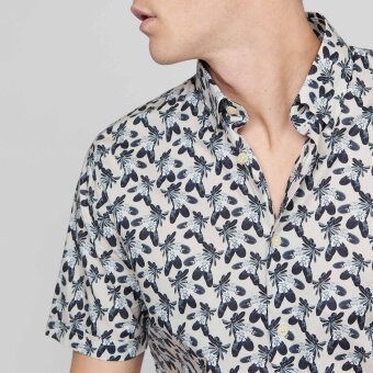 Matinique - Matinique - Trostol shirt print  | K/Æ Skjorte Mørkeblå