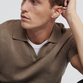 Matinique - Matinique - V Heritage polo | Polo Walnut