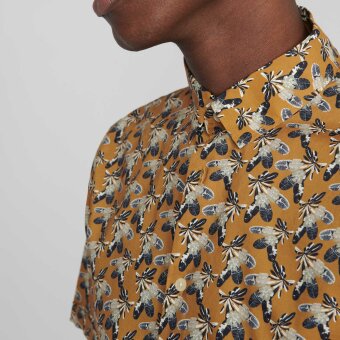 Matinique - Matinique - Trostol shirt print | K/Æ Skjorte Yellow Brown