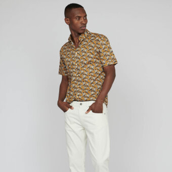 Matinique - Matinique - Trostol shirt print | K/Æ Skjorte Yellow Brown