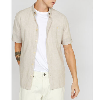 Matinique - Matinique - Trostol shirt hør | K/Æ Skjorte Plaza Taupe