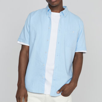 Matinique - Matinique - Trostol shirt hør | K/Æ Skjorte Chambrey Blue