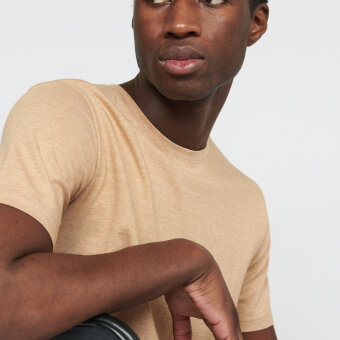 Matinique - Matinique - Jermane mini stripe tee | T-shirt  Yellow Brown