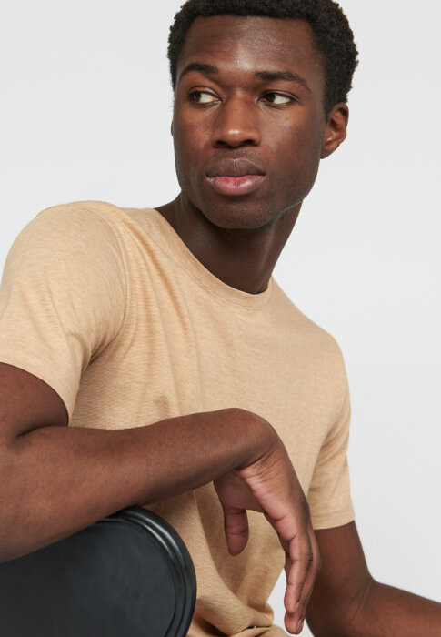 Matinique - Matinique - Jermane mini stripe tee | T-shirt  Yellow Brown