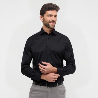 Eterna - Eterna - 8817 X18K | Modern fit Skjorte Sort 