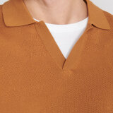 Matinique - Matinique - V Heritage polo | Polo Yellow Brown