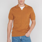 Matinique - Matinique - V Heritage polo | Polo Yellow Brown