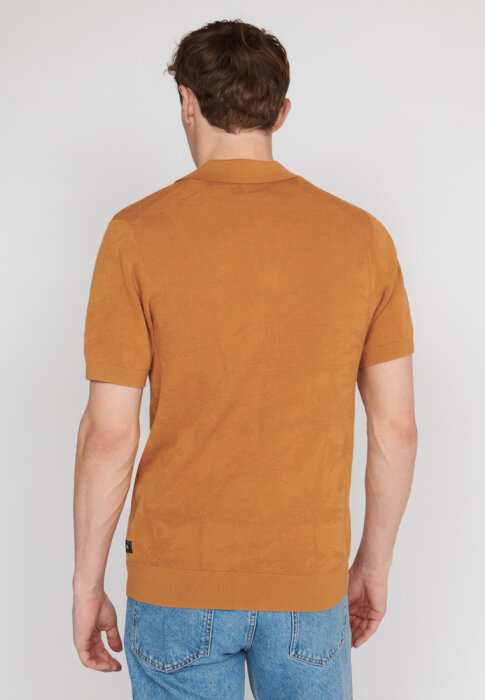 Matinique - Matinique - V Heritage polo | Polo Yellow Brown