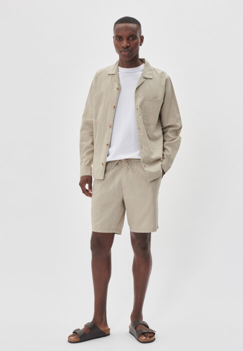 Matinique - Matinique - Barton | Hør shorts Plaza Taupe