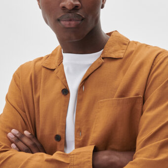 Matinique - Matinique - Barto | Hør Overshirt Yellow Brown 