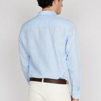 Matinique - Matinique - Marc llinen shirt | Hørskjorte Chambrey Blå