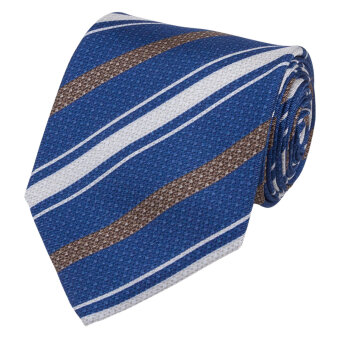 Portia - Portia - Slips Blue Striped Silk Tie | Silkeslips Blå