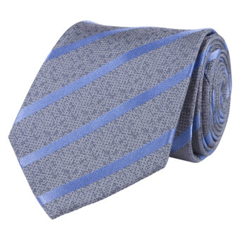 Portia - Portia - Slips Light Blue Striped Tie | Silkeslips Lyseblå