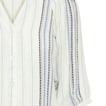 Pulz Jeans ( Dame )  - PULZ - PZELIZA SH | SKJORTE BLUE STRIPED