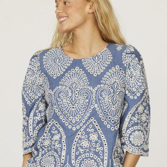 Sisters Point ( Dame ) - SISTERS POINT - GILMA-T DENIM BL | BLUSE DENIM BLUE