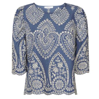 Sisters Point ( Dame ) - SISTERS POINT - GILMA-T DENIM BL | BLUSE DENIM BLUE