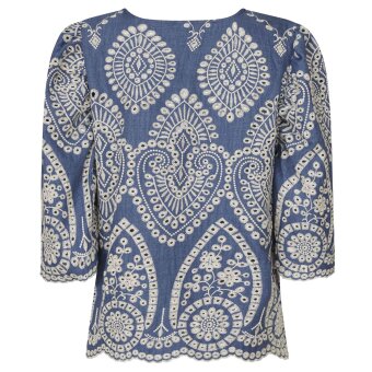 Sisters Point ( Dame ) - SISTERS POINT - GILMA-T DENIM BL | BLUSE DENIM BLUE