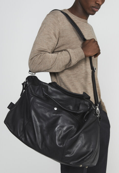Matinique - Matinique - Weekend leather bag | Weekend Taske Sort