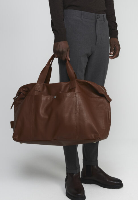 Matinique - Matinique - Weekend leather bag | Weekend Taske Cognac