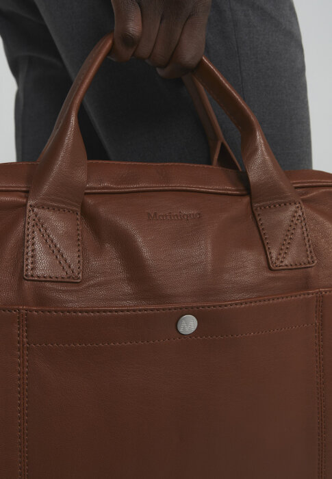 Matinique - Matinique - Computer leather bag | Computer Taske Cognac
