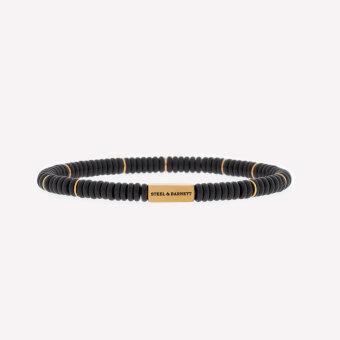 STEEL & BARNETT - Steel & Barnett - Twotone | Armbånd Onyx Matt Black