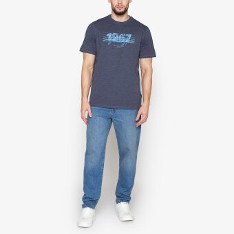 Signal - Signal - Urban print | T-shirt Marineblå Melange
